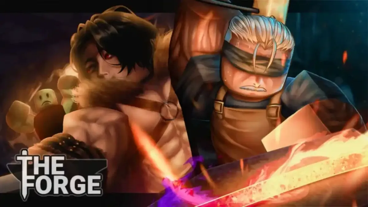 Jogador evoluindo rapidamente em The Forge no Roblox