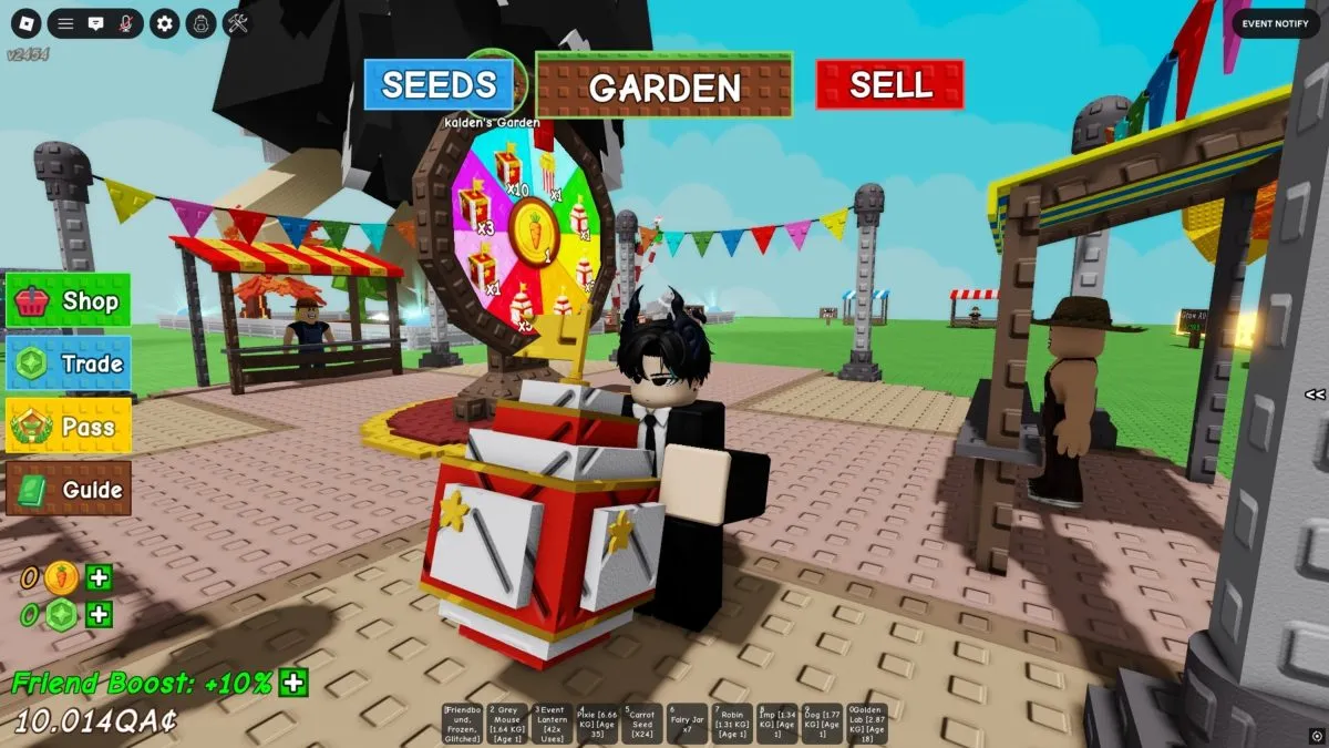 Urso na Bicicleta mascote lend&aacute;rio do Grow a Garden no Roblox