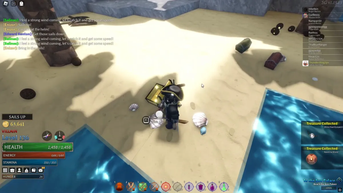 Catalisadores encontrados nas praias de Arcane Odyssey no Roblox