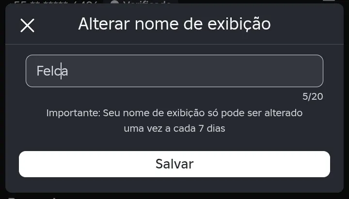 Roblox permite nome Felca como display name