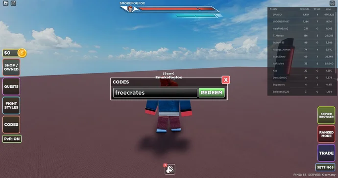 Untitled Boxing Games Codes