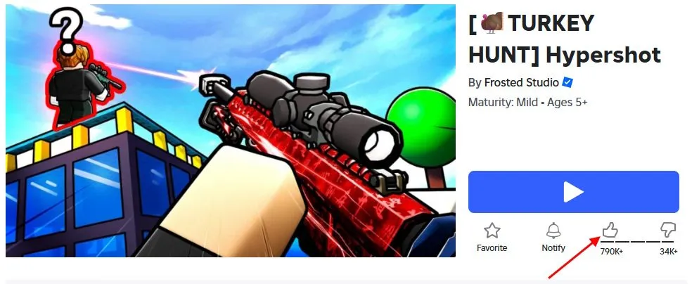 Como curtir um jogo no Roblox pelo site