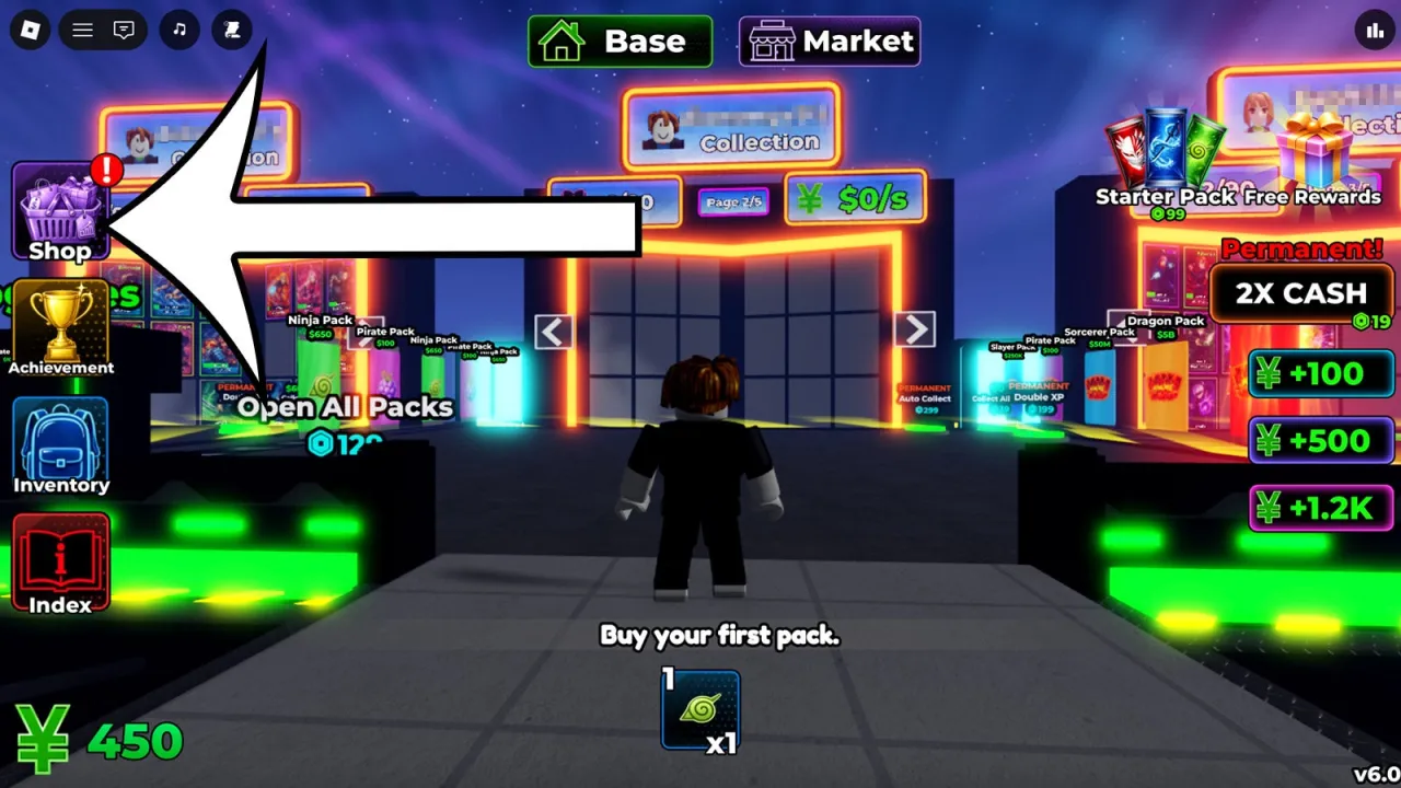 Como resgatar códigos Roblox no Anime Card Collection – passo 1