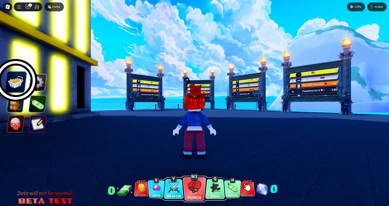 Como resgatar c&oacute;digos Roblox no Arise Crossover &ndash; passo 1