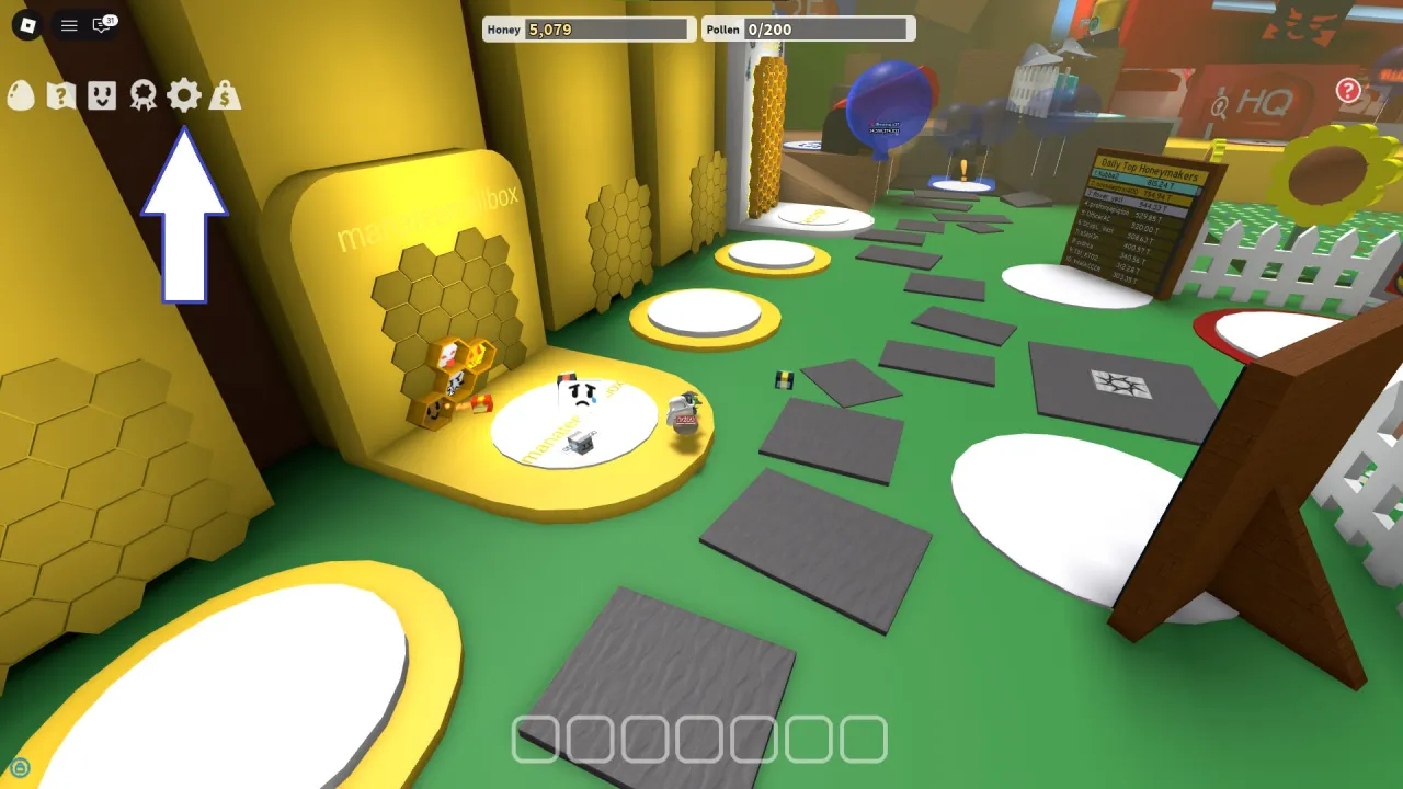 Como resgatar códigos Roblox no Bee Swarm Simulator – passo 1