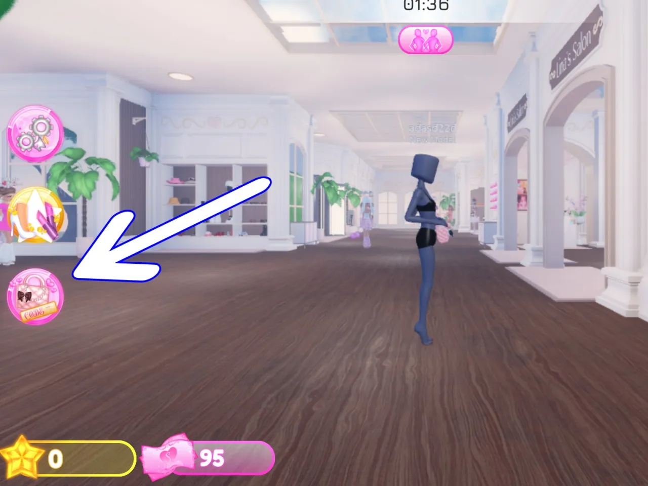 Como resgatar c&oacute;digos Roblox no Dress To Impress &ndash; passo 1