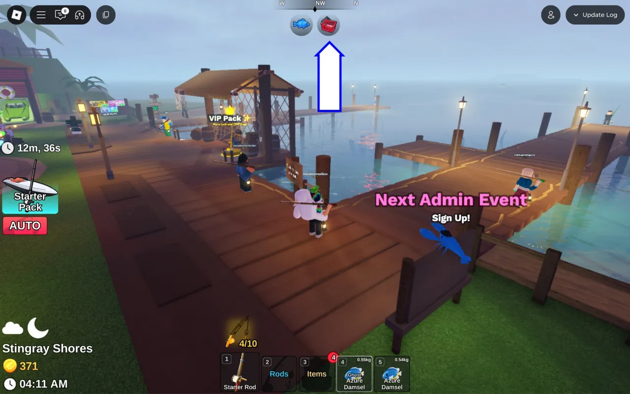 Como resgatar códigos Roblox no Fish It – passo 1