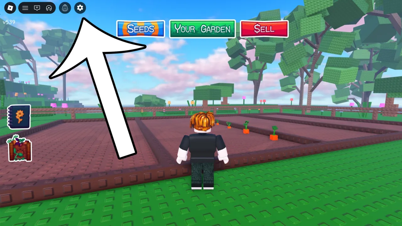 Como resgatar códigos Roblox no Garden Horizons – passo 1