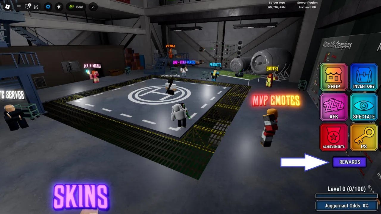 Como resgatar códigos Roblox no Invincible Showdown – passo 1