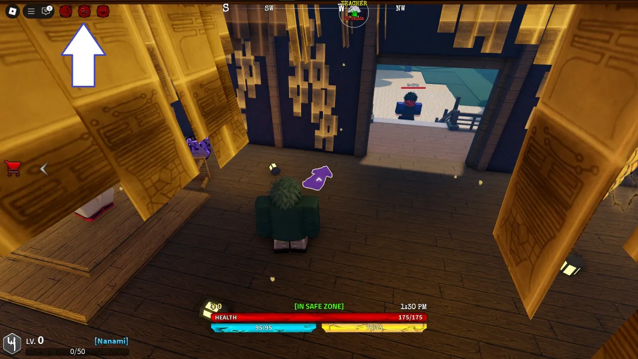Como resgatar c&oacute;digos Roblox no Kaizen &ndash; passo 1