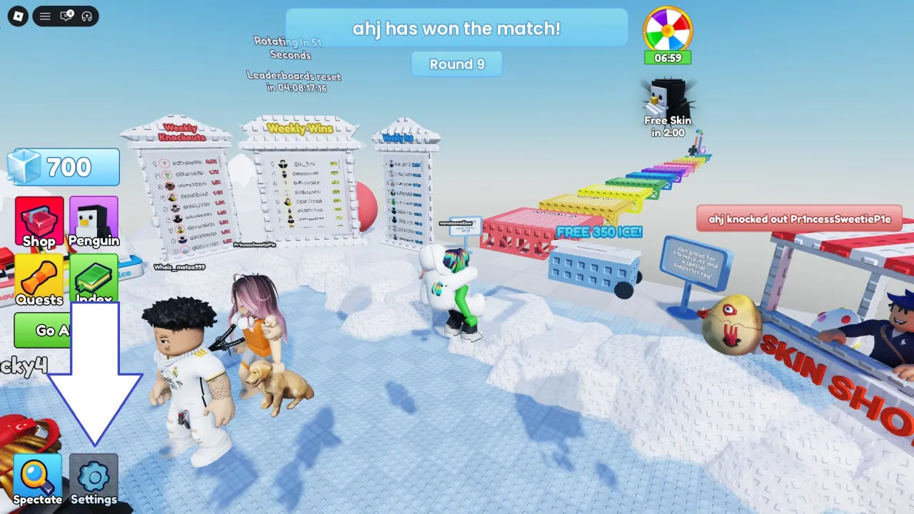 Como resgatar c&oacute;digos Roblox no Knockout &ndash; passo 1
