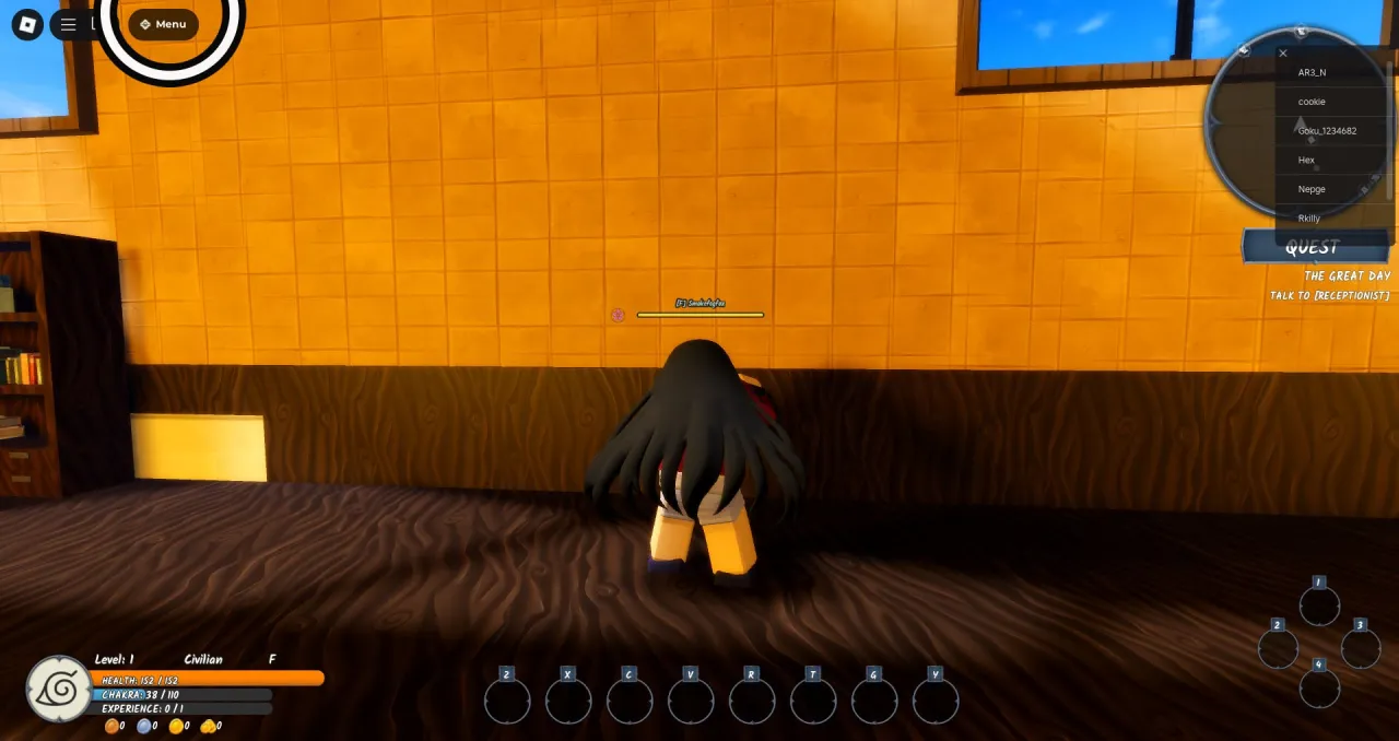 Como resgatar c&oacute;digos Roblox no Ninja Time &ndash; passo 1