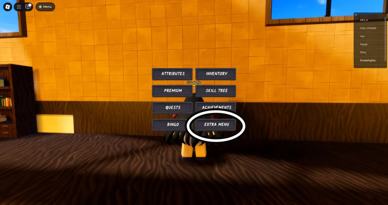 Tela de resgate de c&oacute;digos Roblox no Ninja Time &ndash; passo 2