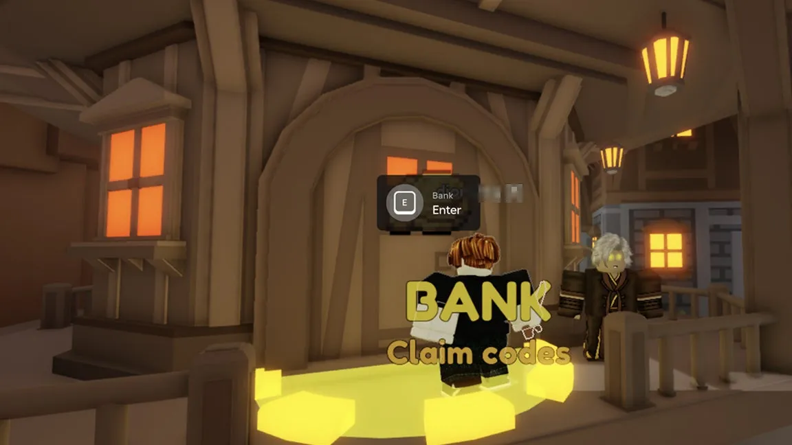 Tela de resgate de códigos Roblox no Pixel Blade – passo 2