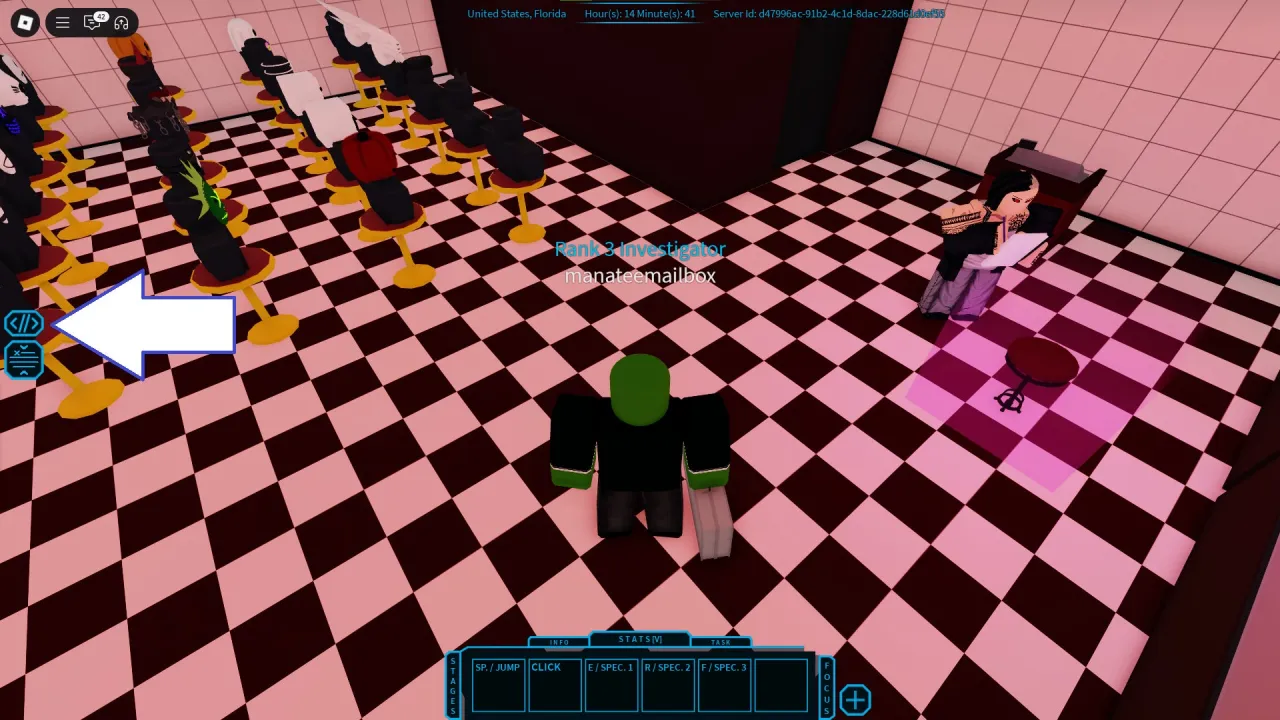 Como resgatar c&oacute;digos Roblox no Ro Ghoul &ndash; passo 1