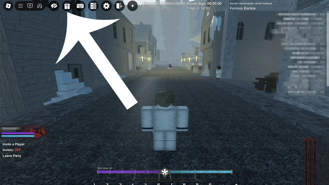 Como resgatar códigos Roblox no Type Soul – passo 1