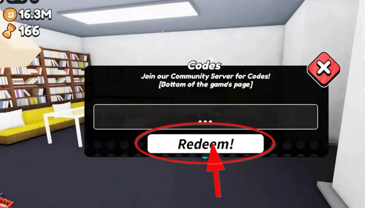 Como resgatar códigos Roblox no Waste Time – passo 1