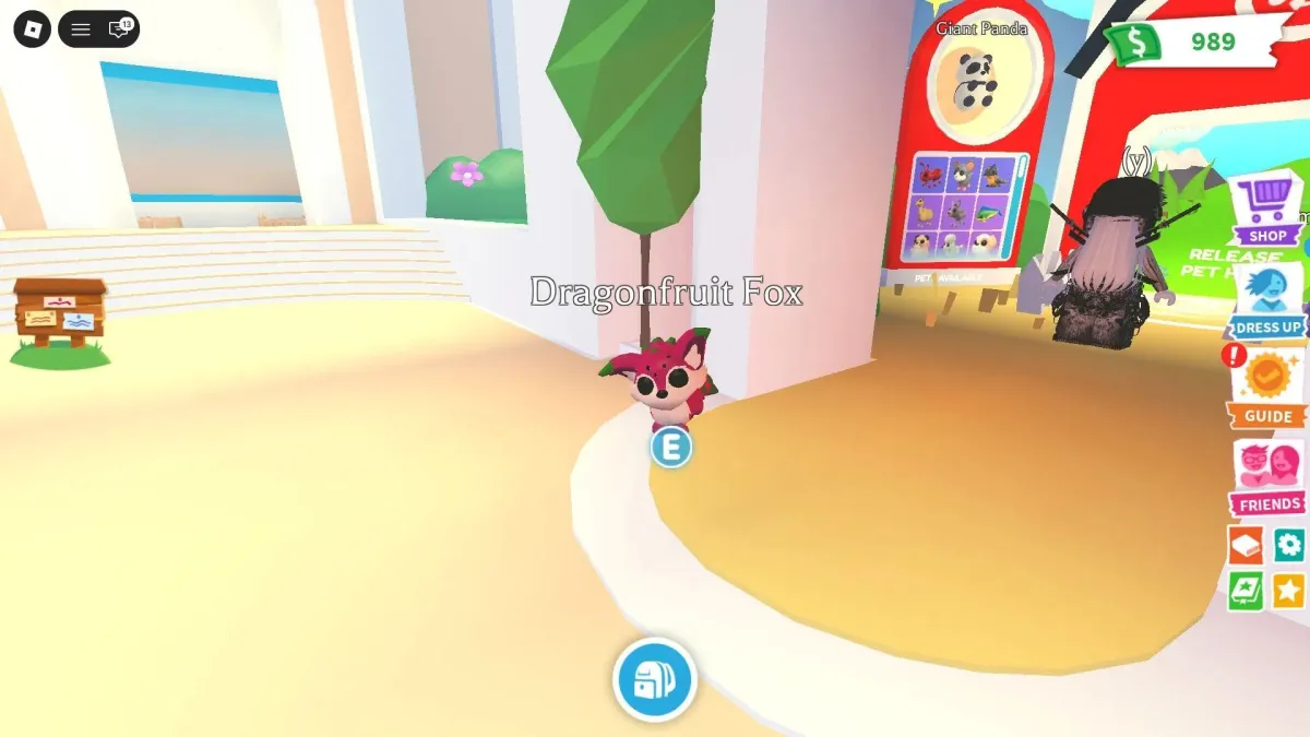 Dragonfruit Fox Raposa da Fruta-Drag&atilde;o pet lend&aacute;rio no Adopt Me Roblox