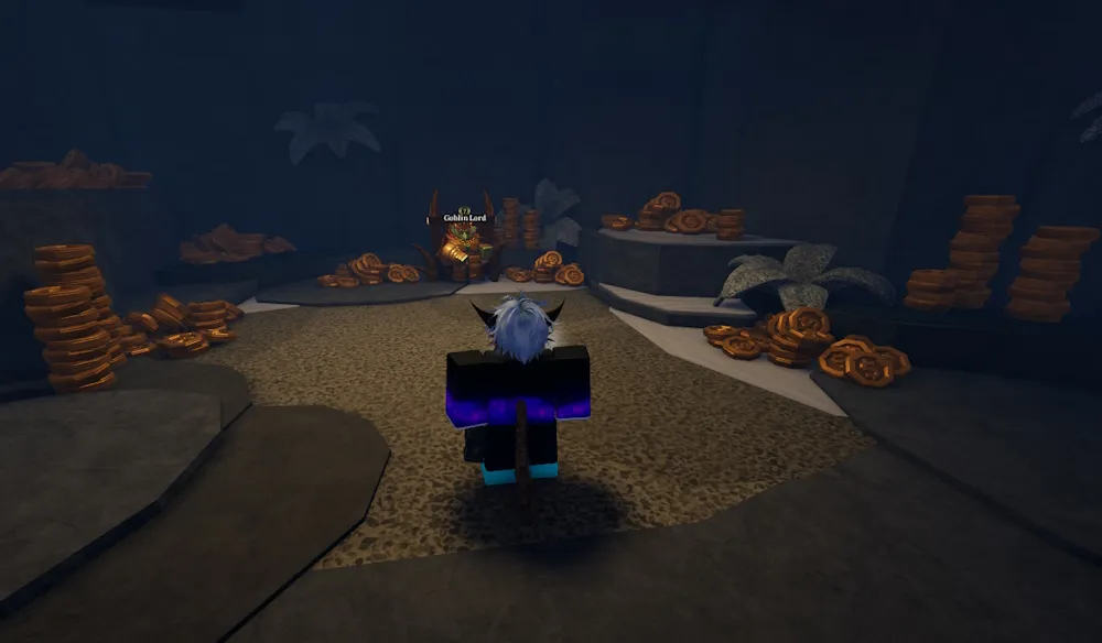 Sala do Goblin Lord em The Forge no Roblox