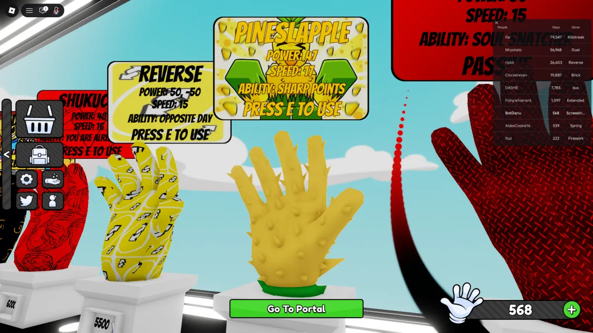Pineslapple Glove em Slap Battles Roblox