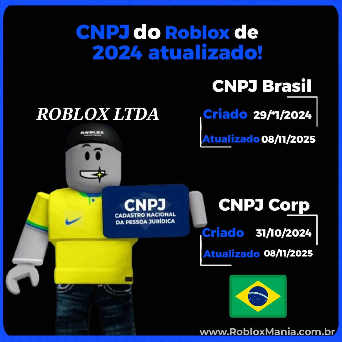 CNPJ do Roblox no Brasil