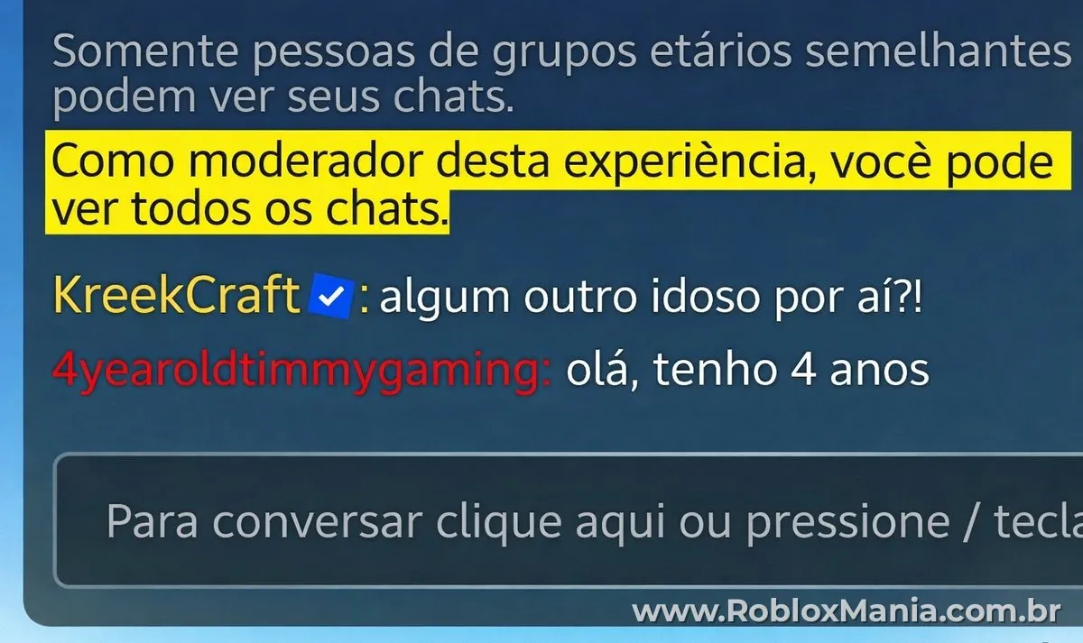 Roblox permitir&aacute; que moderadores vejam mensagens de chat entre todas as idades