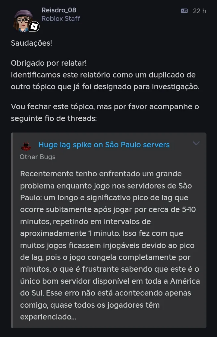 Roblox apresenta instabilidade em servidores do Brasil segundo jogadores