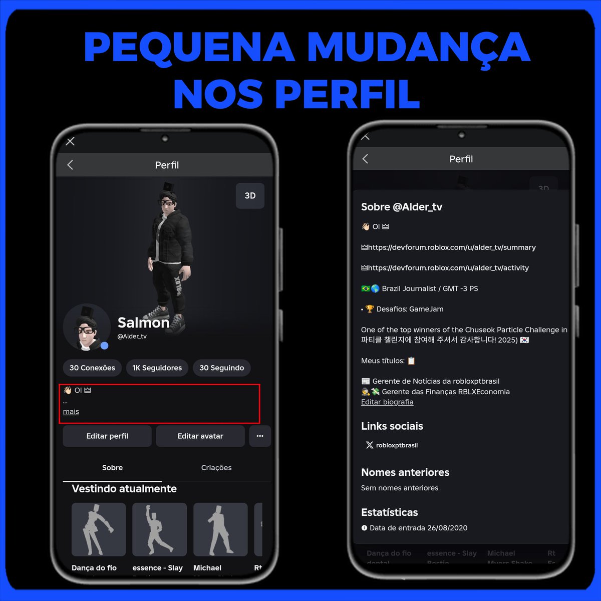 Imagem divulgada pelo Roblox nas redes sociais