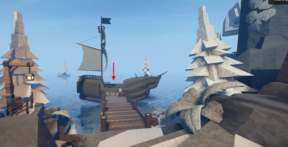 Balsa para Iceberg Island no The Forge Roblox