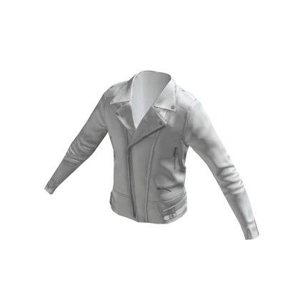 Collared Leather Jacket - White – item grátis do Roblox