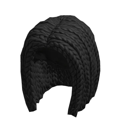 Braided Hair - Black – item grátis do Roblox