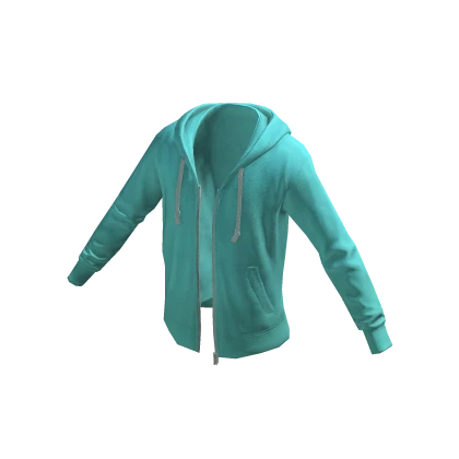 Zip Hoodie - Teal – item grátis do Roblox
