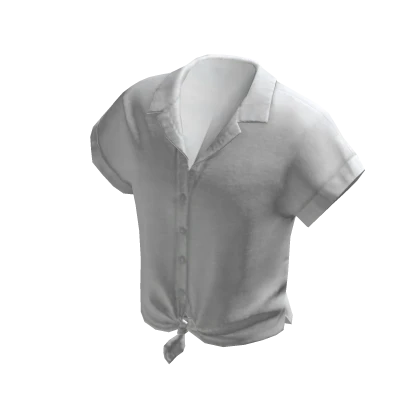 Tie-Front Top - White – item grátis do Roblox