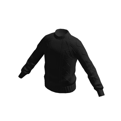 Knit Sweater - Black – item grátis do Roblox