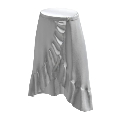 Long Ruffle Skirt - White – item grátis do Roblox