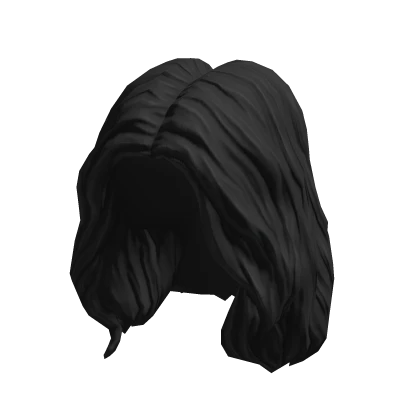 Wavy Middle Part - Black – item grátis do Roblox