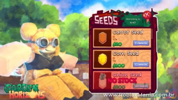 Como usar o Seed Stock Tracker em Garden Horizons