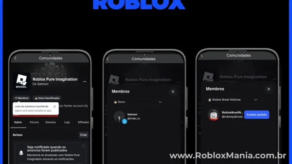 Notícia Roblox: Roblox muda visual das comunidades e esconde lista de membros no layout