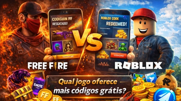 Notícia Roblox: Roblox ou Free Fire: qual jogo libera mais c&oacute;digos gr&aacute;tis?