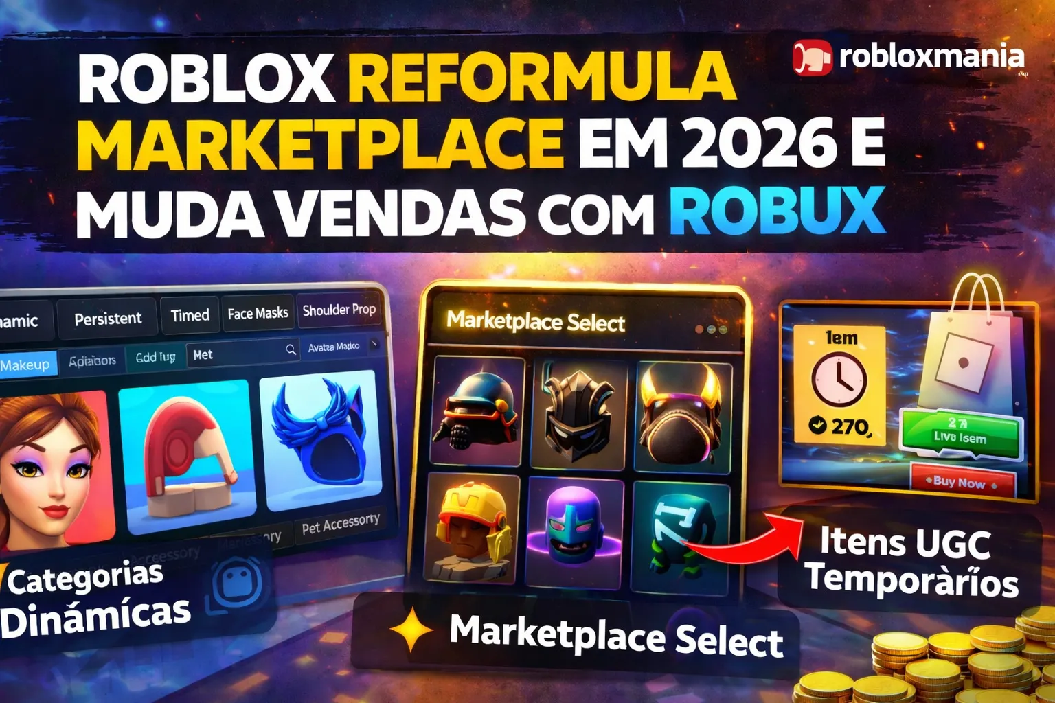 Roblox reformula Marketplace em 2026 e muda vendas com Robux