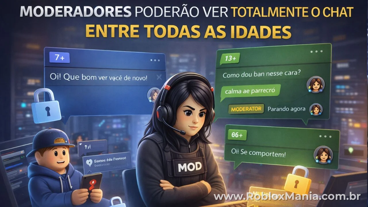 Notícia sobre Roblox permitirá moderação total do chat em experiências