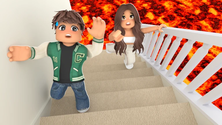 Imagem oficial do jogo 100 Player Floor Is LAVA! no Roblox