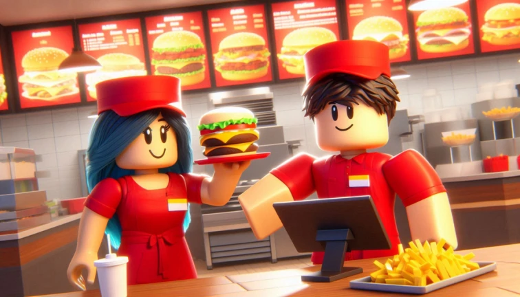 Imagem oficial do jogo 2 Player Fast Food Tycoon no Roblox