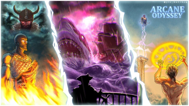 Imagem oficial do jogo Arcane Odyssey no Roblox