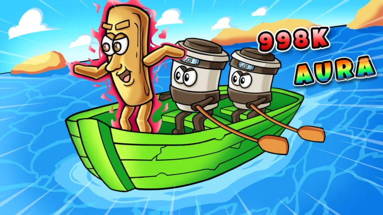 Imagem oficial do jogo Aura Farm Boat Racing no Roblox