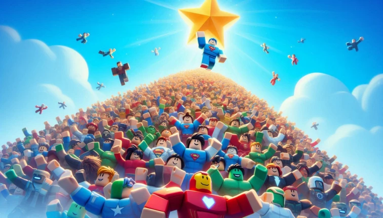 Imagem oficial do jogo Be a Hero no Roblox