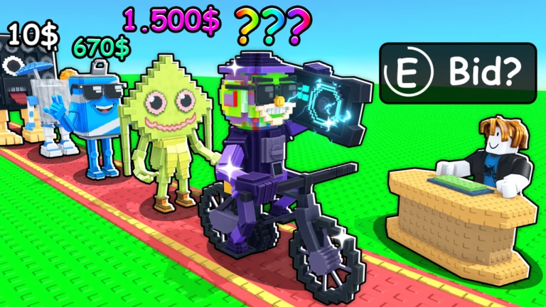 Imagem oficial do jogo Bid A Brainrot no Roblox