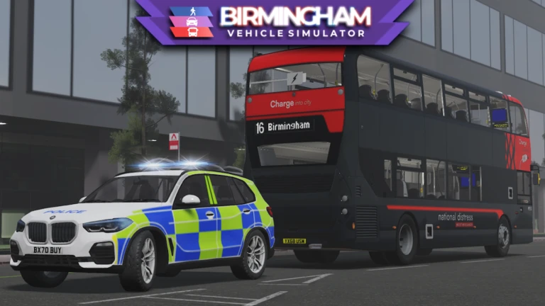 Imagem oficial do jogo Birmingham Vehicle Simulator no Roblox