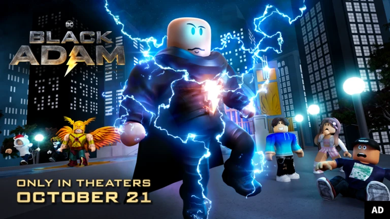 Imagem oficial do jogo Black Adam Experience no Roblox