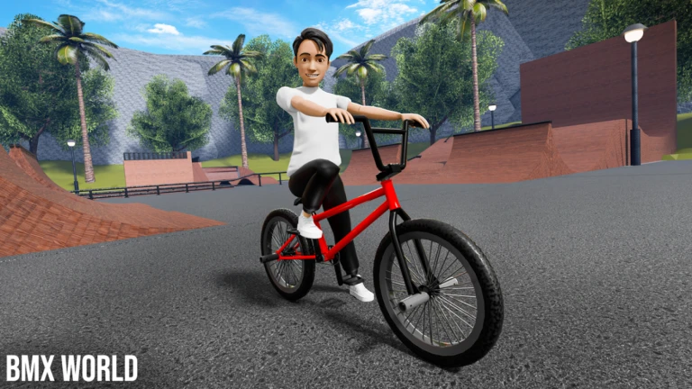 Imagem oficial do jogo BMX WORLD no Roblox